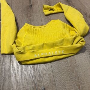 Alphalete Vibrant Yellow Crop Top